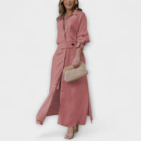 Jeanette - V-Neck Maxi Dress – Rosa