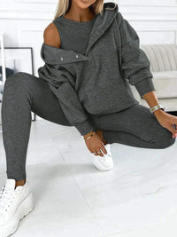 Eyetha | Loungewear 2-teiliges Set – Bequemlichkeit trifft Stil – Dunkelgrau
