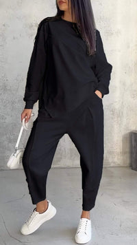Heidi-Mode | Lässiges Chic Ensemble – Schwarz
