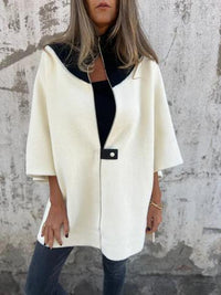 Reivalia | Lässige Jacke mit Stehkragen und Halbreißverschluss – Weiß – Weiß