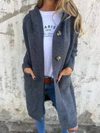 Giselle | Langer Cardigan – Grau