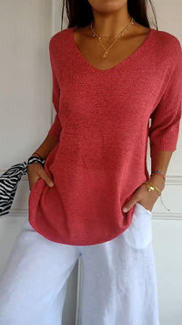Tina | Weicher Oversized Pullover – Rot