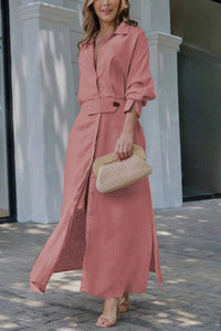 Jeanette | Leinenkleid – Rosa