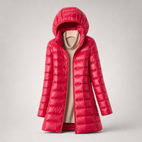 Julia | Damen Leichte Ultraleichte Daunenjacke – Rot