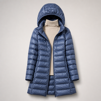 Julia | Damen Leichte Ultraleichte Daunenjacke – Blau
