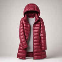 Julia | Damen Leichte Ultraleichte Daunenjacke – Bordeaux
