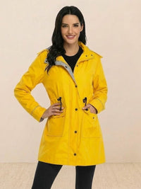 Karin | Damen Wasserabweisende Windbreaker Regenjacke – Gelb