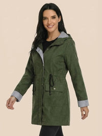 Karin | Damen Wasserabweisende Windbreaker Regenjacke – Oliv