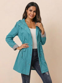 Karin | Damen Wasserabweisende Windbreaker Regenjacke – Türkis