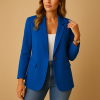Karina | Damen Einreiher Blazer – Blau