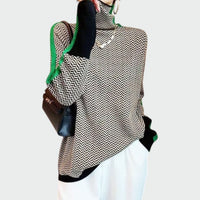 Lara | Damen Gestrickter Rollkragenpullover – Grün