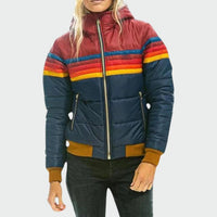 Elisabeth | Damen Bequem Wasserdichte Steppjacke – Blau