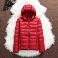 Helga | Wasserdichte Daunenjacke – Rot
