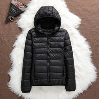 TEODORA - GESTEPPTE JACKE MIT KAPUZE – Schwarz