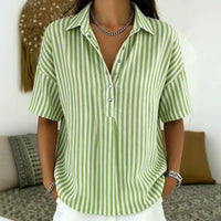 Kirra | Sportliche Polokragen Bluse – Dunkelgrün