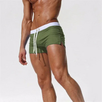 Klassische Badeshorts für Herren | Sommer – Armeegreen