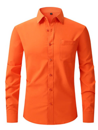 Klassisches Business-Hemd für Herren | Langarm – Orange