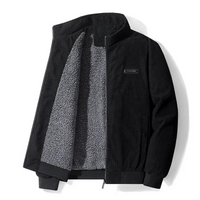 Kuschelige & elegante Herrenjacke | Kord – Schwarz