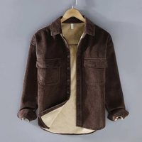 Lässige Herbstjacke für Herren | Cord – Braun