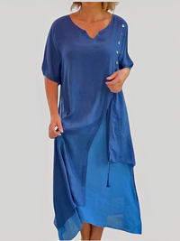 Lässiges Sommerkleid für Damen | Maxi – Blau