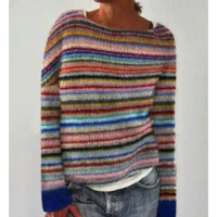 Lea | Gemütlicher Strickpullover mit Muster – Regenbogen