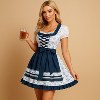 Lena | Damen Traditionelles Oktoberfest Minikleid – Blau