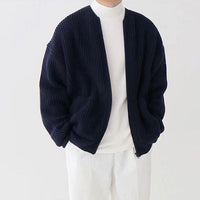 Leon | Herren Gemütliche Strickjacke – Dunkelblau