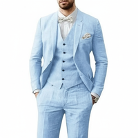 Leonardo | Herren Dreiteiliger Hochzeitsanzug – Hellblau