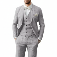 Leonardo | Herren Dreiteiliger Hochzeitsanzug – Grau