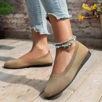 Lieselotte | Damen Slip-on Flache Ballerinas – Khaki