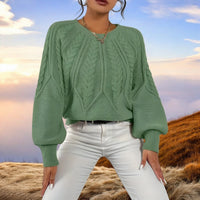 Hannelore - Kuscheliger Strickpullover – Hellgrün