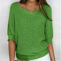 Louisa | Eleganter Feinstrick Pullover – Grün