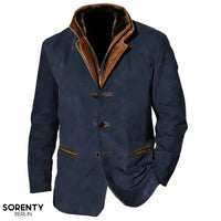 Poimara | Vintage-Herbstjacke für Damen – Blau