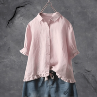 Luftige Sommerbluse für Damen | Elegante – Rosa