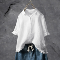 Luftige Sommerbluse für Damen | Elegante – Weiß