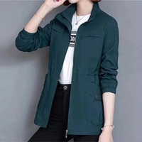 Luisa | Leichte Übergangsjacke mit Reißverschluss – Blau