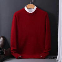 Simon | Herren Klassischer Kaschmirpullover – Rot