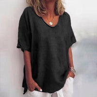 Anna | Bequeme Lockere Bluse – Schwarze