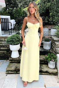Élvane™ – Zartes Sommerkleid mit Bustier-Charme – Gelb