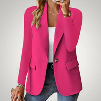 Maja | Damen Lässiger Reverskragen Taillierter Blazer – Rosa