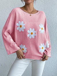 Kriselda | Bequemer und Modischer Pullover mit Eleganten Blumenstickereien – Perfekt für jedes Outfit – Rose
