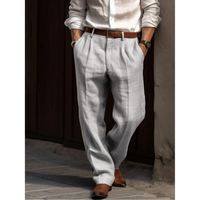 Manuel | Herren Leichte Leinenhose – Grau