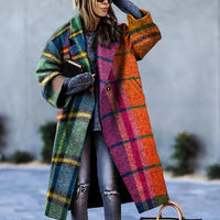 Marlene | Damen Lang Oversize Wollmantel – Blau