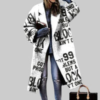 Marlene | Damen Lang Oversize Wollmantel – Weiß
