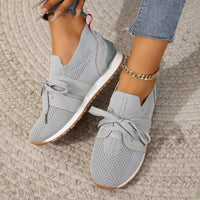 Marlene | Damen Slip-On Sneaker mit Schleife – Grau