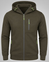 Martin | Herren Sportliches Reißverschluss Hoodie – Grün