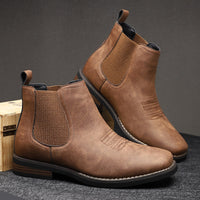 Matthias | Herren Slip-on Chelsea Stiefeletten – Kastanienbraun