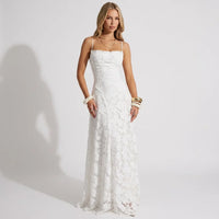 Miriam | Damen Festliches Elegantes Maxikleid – Weiß