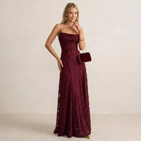 Miriam | Damen Festliches Elegantes Maxikleid – Rot