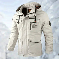 Maximilian | Herren Wasserdichte Outdoor-Steppjacke – Weiß